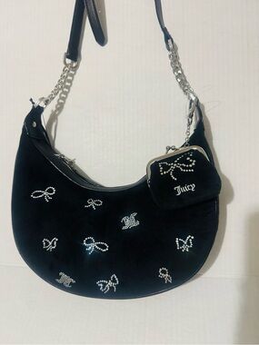 Juicy Couture delightful crossbody Bag with Coin Pouch in licorice BNWT